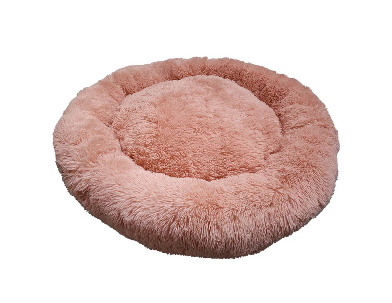 Prestige Pet Snuggle Buddies Calming Cuddler Plush Dog Bed Pink 100cm