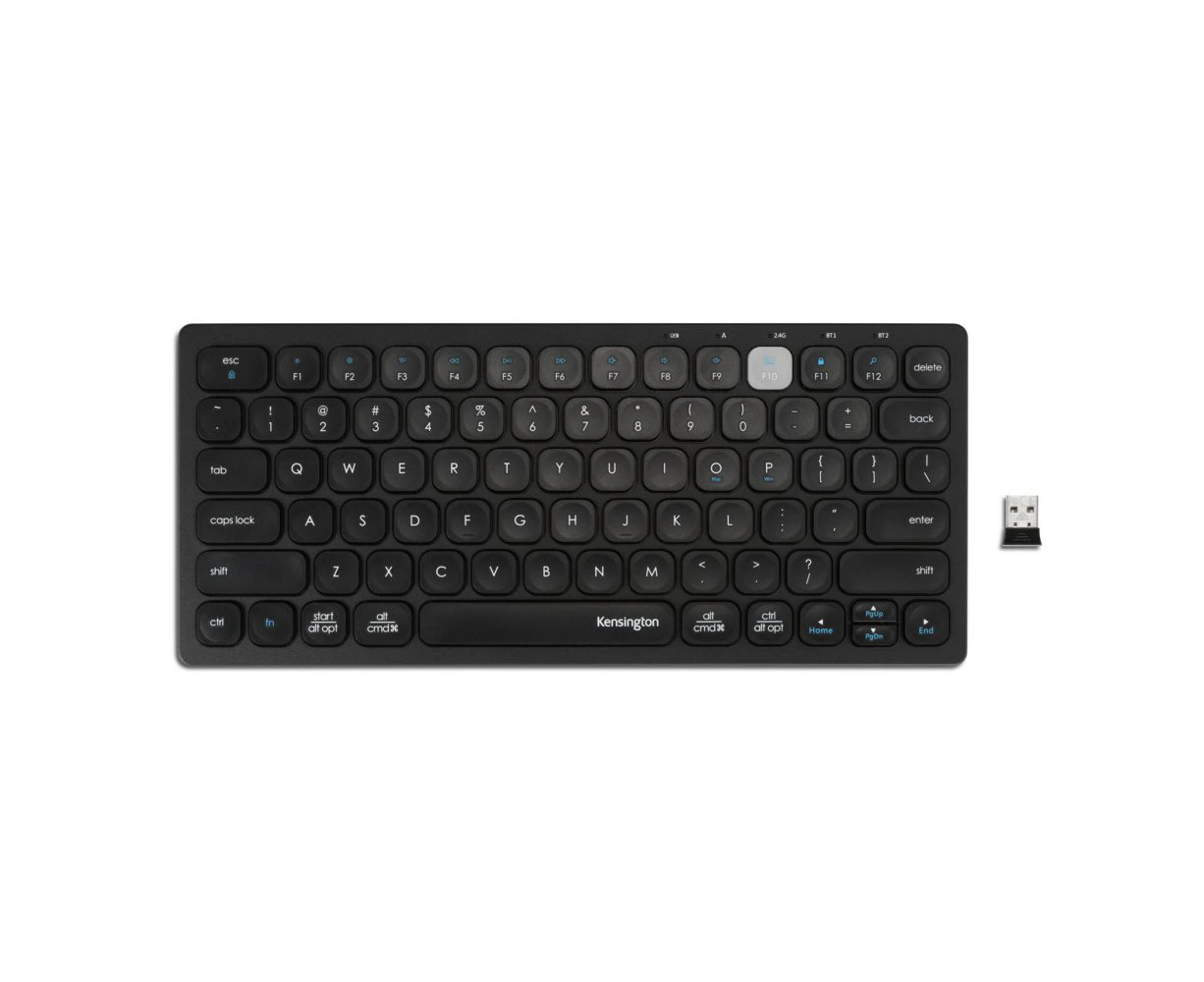 Kensington Mutli-Device Dual Wireless Bluetooth Keyboard For Laptop/PC Black