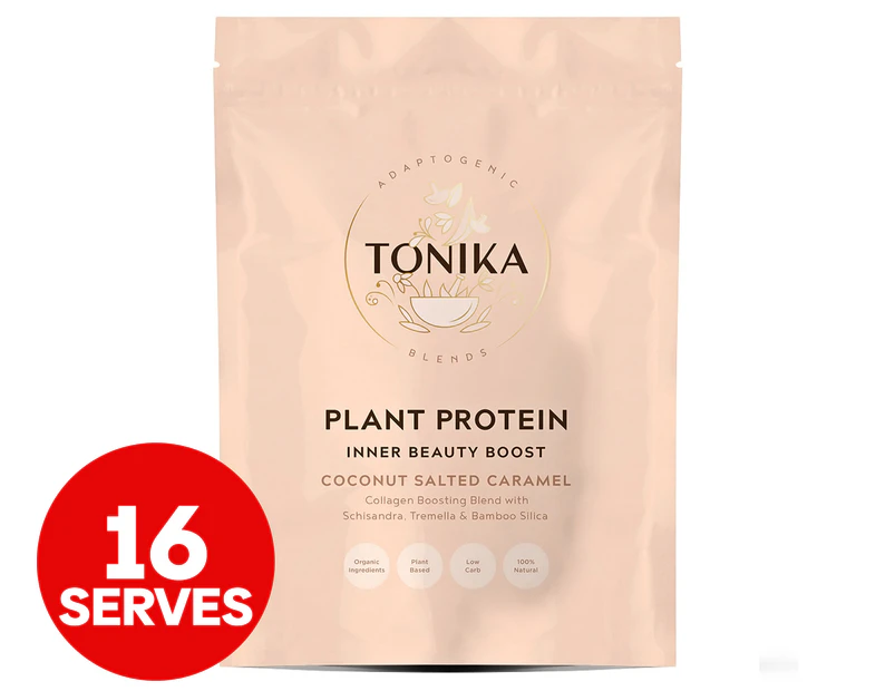 Tonika Collagen Boosting Plant Protein Coconut Salted Caramel 400g / 16 Serves