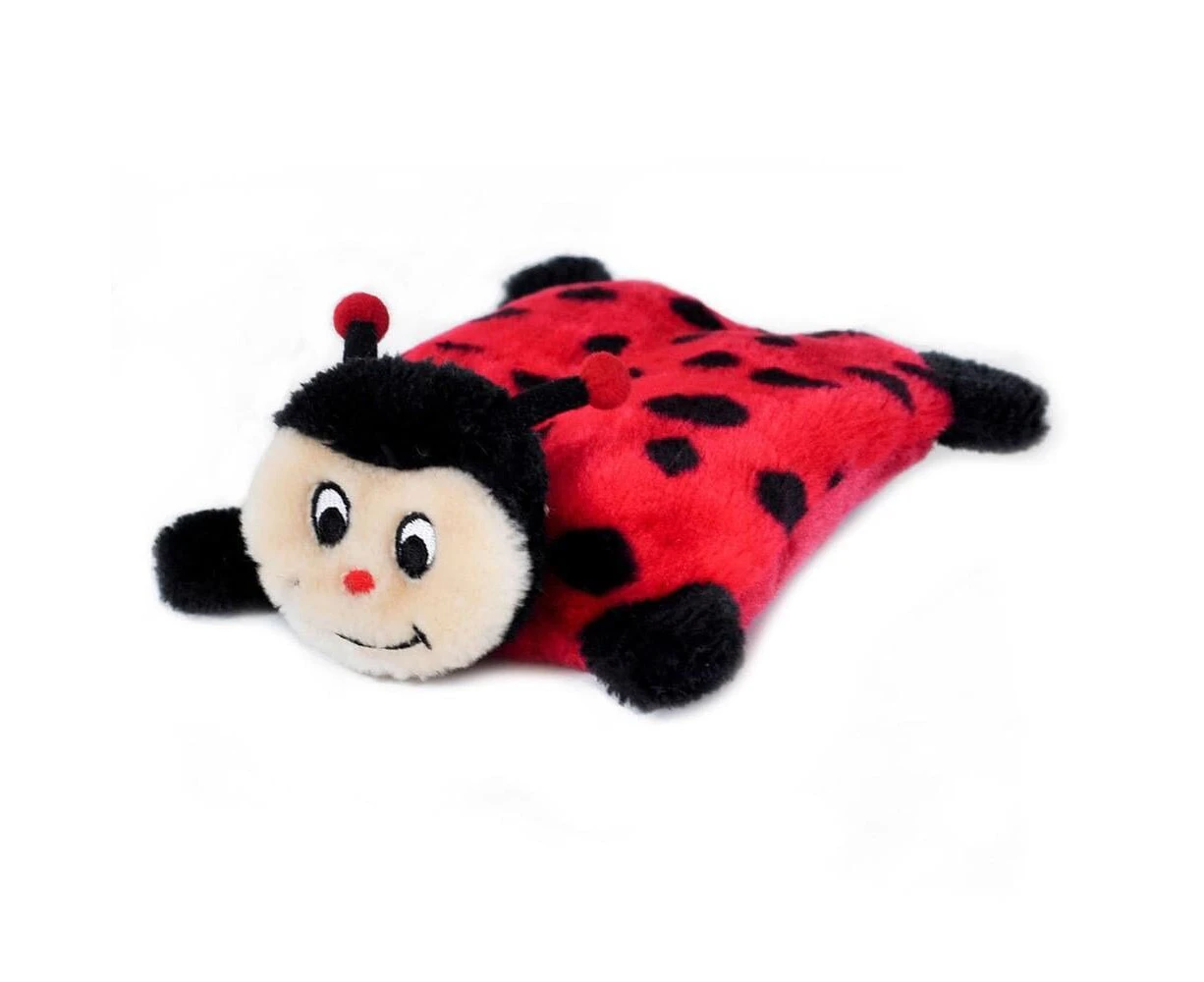 Zippy Paws Squeakie Pad Ladybug No Stuffing Plush Dog Toy 19 x 15cm