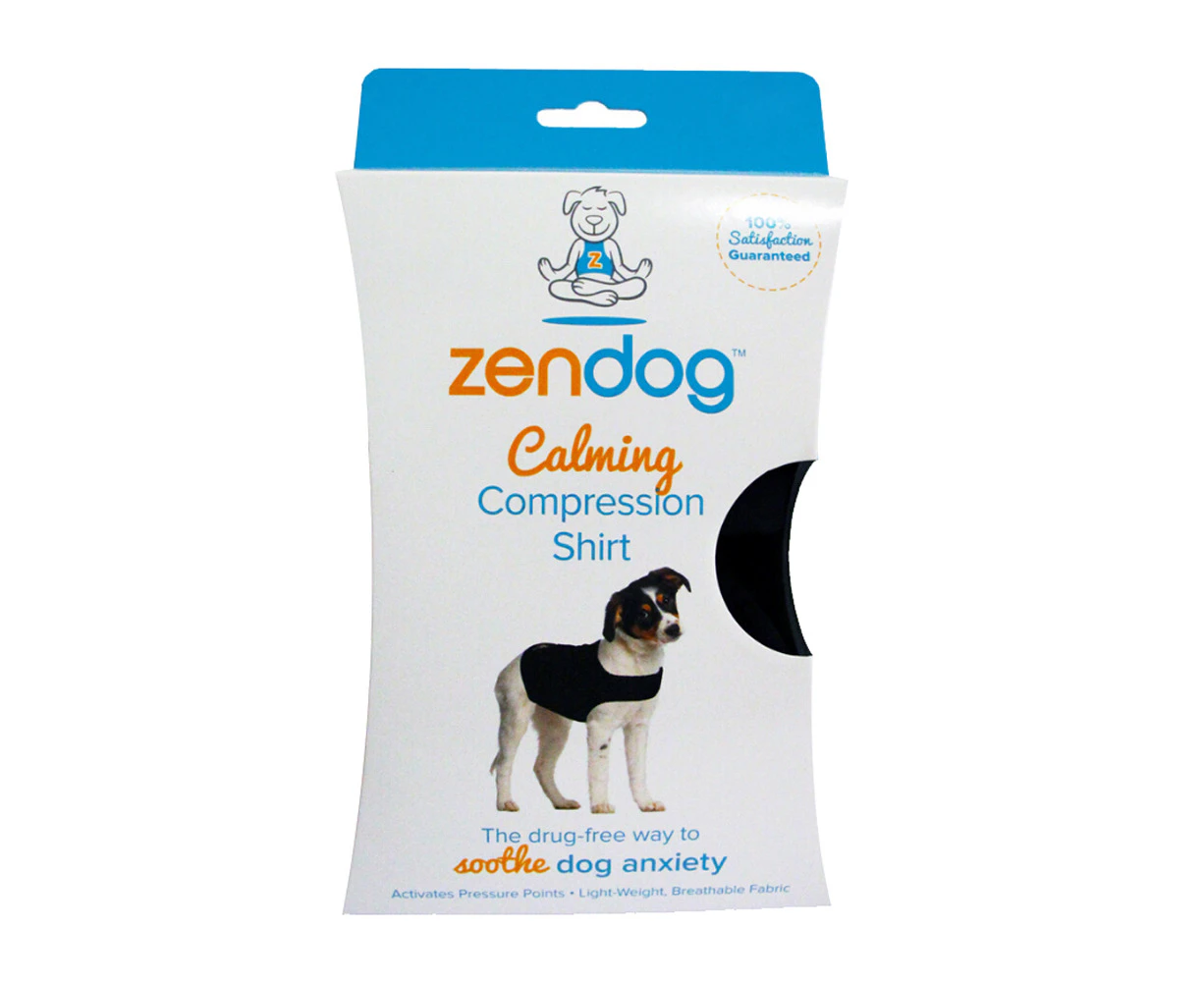 Zendog Calming Compression Shirt for Dogs Black XS