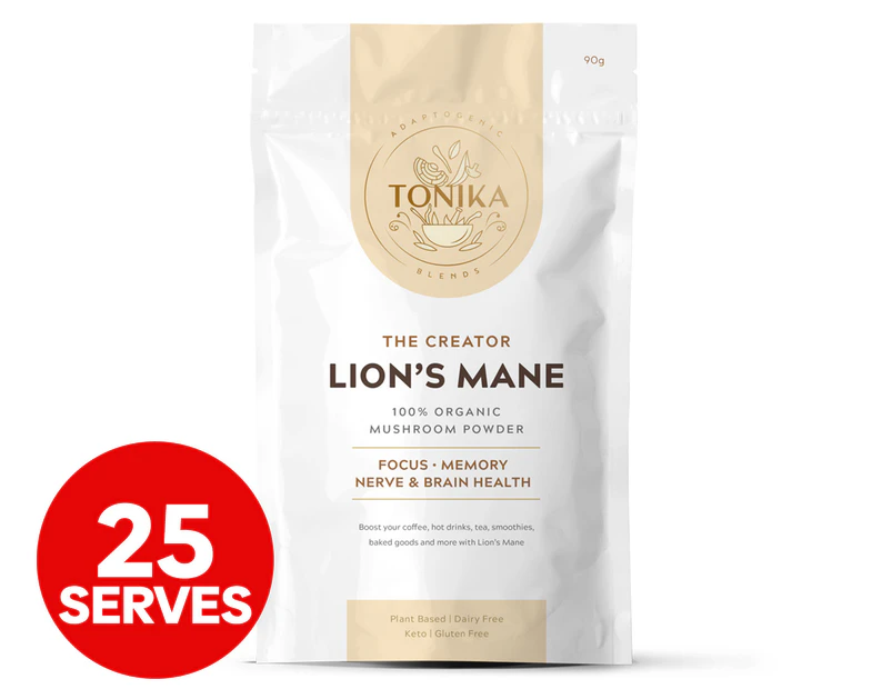 Tonika The Creator Lions Mane 100% Organic Mushroom Powder 90g