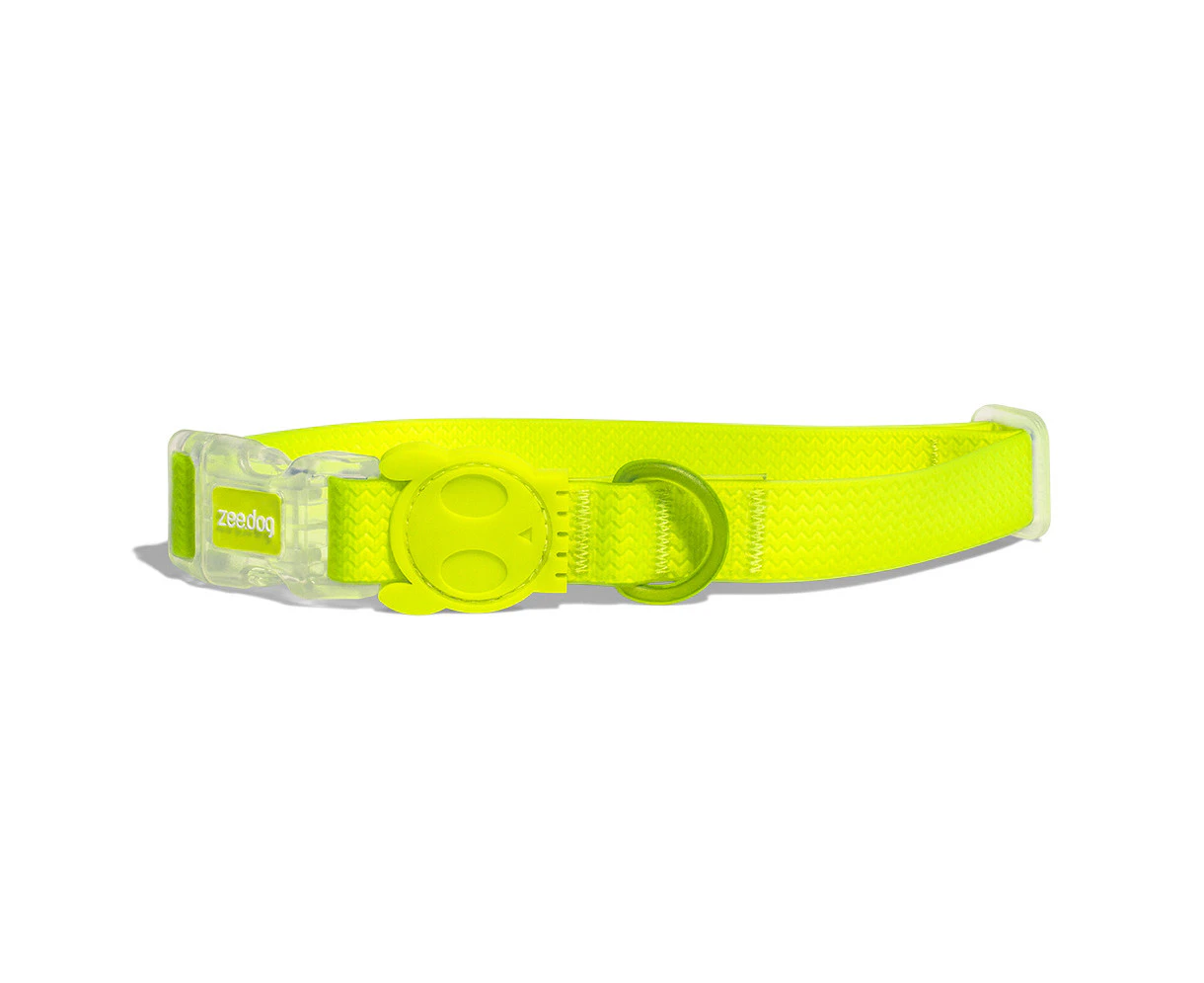 Zee Dog Neopro Adjustable Soft Dog Collar Yellow Large