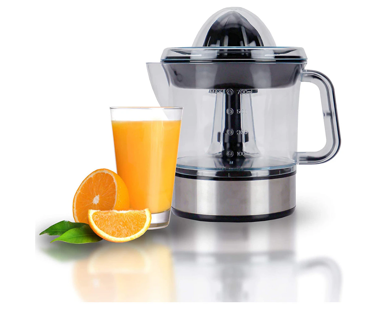 The Electric Lemon Juice Extractor Has High Juice Extraction Rate, And The Orange Juice Extractor Has 2 Rotation Directions - 2 Cones - Silver.