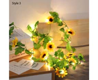 3m 20LEDs Solar Light Powered Ivy Vine Fairy String Light Garden Outdoor Wall - Sunflower