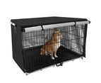 Pecopcock Dogs Crate Cover Privacy Windproof Safe for Dog Pet - Black
