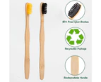 Biodegradable Bamboo Toothbrushes, 10 Piece Soft Bristles Toothbrushes style 3