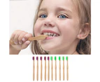 Biodegradable Bamboo Toothbrushes, 10 Piece Soft Bristles Toothbrushes,style 2