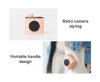 Mini Retro Bluetooth Speaker, Creative Camera Styling, Portable, Usb Charging, Convenient And Practical, The Best Gift，Pink