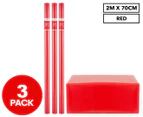 3 x John Sands 200cm Wrapping Paper - Red