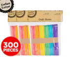3 x Krafters Korner 11.5x1cm Coloured Craft Sticks 100-Pack