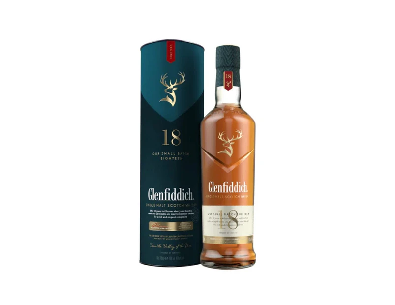 Glenfiddich 18 Year Old Single Malt Scotch Whisky 700ML