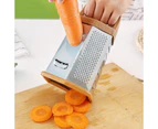 Professional Box Graters with Container, Stainless Steel 6 Sides, Kitchen Slicer Shredder Zester Grater-style 2