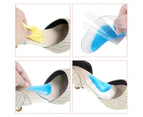 Two Pairs Gel Insoles Arch Support Insoles Pad Orthotic Shoe Insoles Cushion For Flat Feet