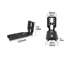 L-type camera bracket video vertical shooting plate bracket screws L130-50mm (with wrench) vertical shooting plate