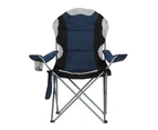 Weisshorn Camping Folding Chair Portable Outdoor Hiking Fishing Picnic Navy 2pcs