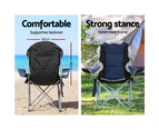 Weisshorn Camping Folding Chair Portable Outdoor Hiking Fishing Picnic Navy 2pcs