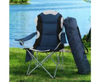 Weisshorn Camping Folding Chair Portable Outdoor Hiking Fishing Picnic Navy 2pcs