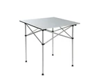 Weisshorn Folding Camping Table 70CM Roll Up Outdoor Picnic BBQ Aluminium Desk