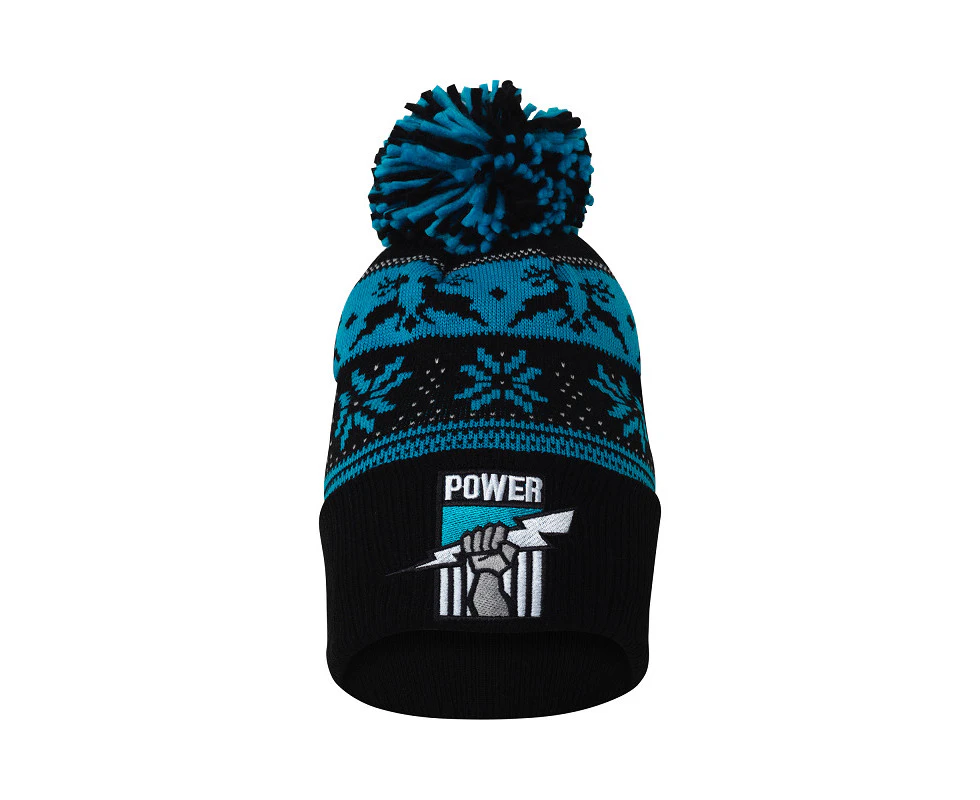 Port Adelaide Power AFL Snowflake Vintage Emblem Beanie! W9