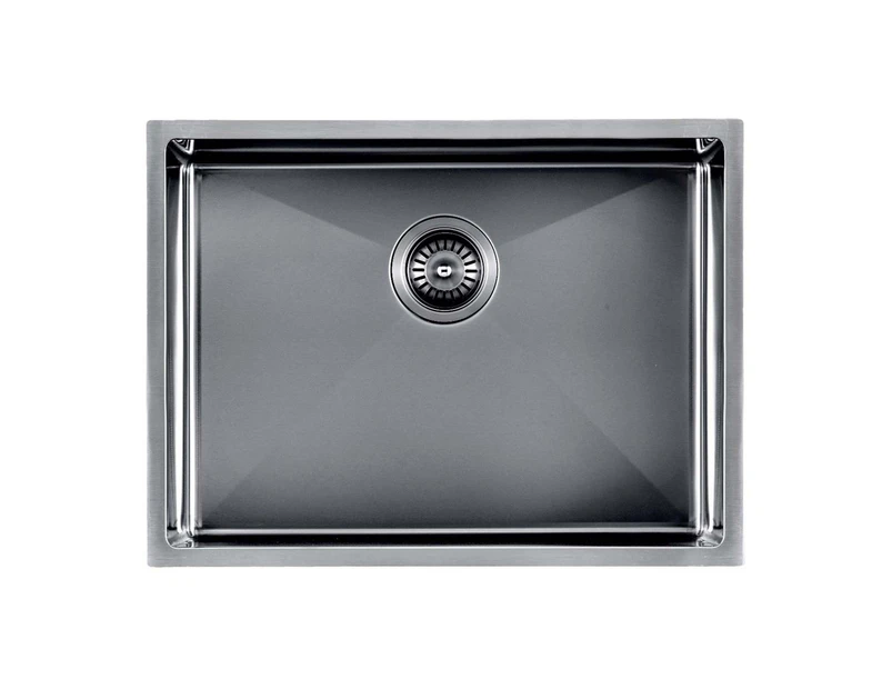 600x450x300mm Gunmetal Black Single Bowl Handmade Stainless steel Sink Laundry Kitchen Sink Top/Flush/Under Mounted