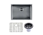 600x450x300mm Gunmetal Black Single Bowl Handmade Stainless steel Sink Laundry Kitchen Sink Top/Flush/Under Mounted