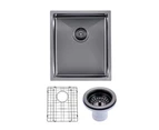 390x450x215mm Gunmetal Black Single Bowl Handmade Stainless steel Sink Laundry Kitchen Sink Top/Flush/Under Mounted