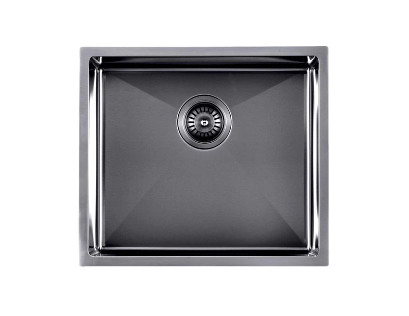 500x440x230mm Gunmetal Black Single Bowl Handmade Stainless steel Sink Laundry Kitchen Sink Top/Flush/Under Mounted