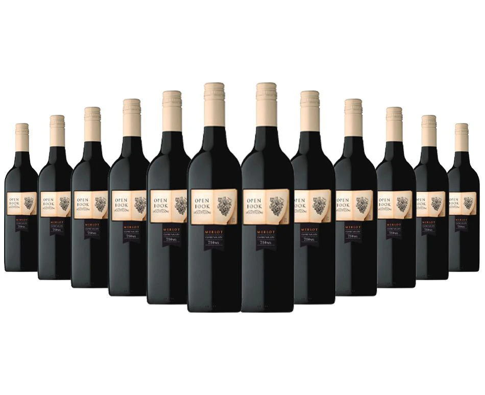 Open Book Merlot 2022 Red Wine - 12 Bottles