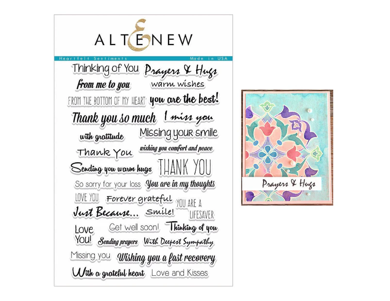 Altenew Clear Stamps - Heartfelt Sentiments ALT1755