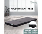 GOMINIMO 3 Fold Folding Mattress Single Dark Grey