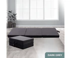 GOMINIMO 3 Fold Folding Mattress Single Dark Grey