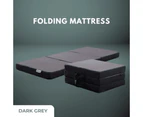 GOMINIMO 3 Fold Folding Mattress Single Dark Grey