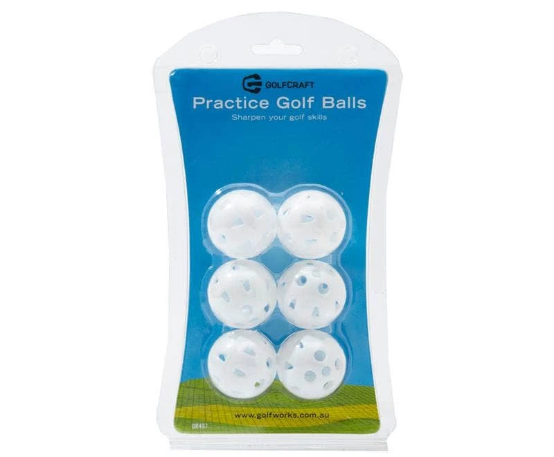 Golf Craft Practice Golf Balls 6pk - White