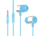 Wired Earbud High Fidelity Super Bass Ergonomic 3.5mm In-ear HD-compatible Call Gaming Earphone for Running - Blue