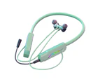 Wireless Earbud High Fidelity Intelligent Noise Cancelling Cool RGB Light Bluetooth-compatible5.2 Mini Stereo Neckband In-ear Earbud for Calling - Green