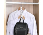 1 Box Space Saving Non-slip Clothes Hanger Hooks PP Dresses Coats Clothes Hanger Connection Rack Home-White