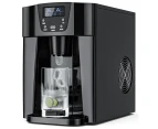 Advwin 2 in 1 Countertop Ice Maker Water Dispenser Home Commercial Ice Cube Machine Black