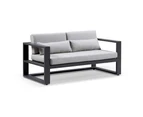 Santorini 2+1+1 Outdoor Aluminium Lounge Set with Coffee Table - Outdoor Lounges - Charcoal