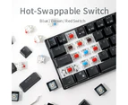 Royal Kludge RK61 Tri Mode 60% Hot Swappable Mechanical Gaming Keyboard Black (Red Switch)
