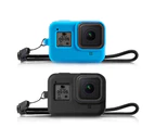 Centaurus Silicone Camera Sleeve Lens Cap Cover Protective Frame Case for GoPro Hero 9-Black