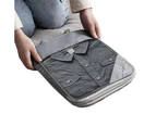 6Pcs Set Compression Packing Cubes Travel Accessories Expandable Packing Organizers - Grey