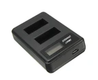 Centaurus Portable LCD Dual Battery Charger for GoPro Hero 3 3+ AHDBT-201 AHDBT-301 Camera-