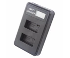 Centaurus Portable LCD Dual Battery Charger for GoPro Hero 3 3+ AHDBT-201 AHDBT-301 Camera-