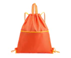 Travel Bag High Capacity Wear-resistant Packable Storage Drawstring Closure Bundle Rope Sport Backpack for Outdoor - Dark O