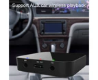 Bluetooth-compatible Receiver Sensitive Multifunctional Plug Play Bluetooth-compatible5.0 2 in 1 Stereo 3.5mm Transceiver for Car - Black