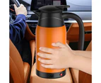 Car Electric Kettle Portable Digital Display Stainless Steel Lightweight Boiling Water Cup for Travel - Orange
