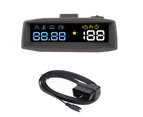 1 Set  Highly Stable Durable Clear Large Font In-vehicle Instrument Display HUD Head Up Display for Car - Black