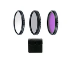 Centaurus Professional UV CPL Polarizer FLD Photo Photography Filter Kit for SLR Camera- 52mm