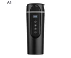 Car Heating Cup Digital Display Universal 304 Stainless Steel 12V 24V Truck Water Kettle for Self-driving Tour - A1